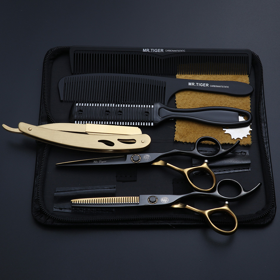 Scissors Shears Japan 440C 55 60 Hair Professional Hairdressing Cutting Thinning Barber Salon 2023 230906