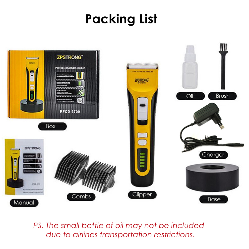 Electric Shavers 25w Professional Hair Trimmer Rechargeable Clipper Haircut Beard Razor for Adult Men LED Display 220V110V 230906