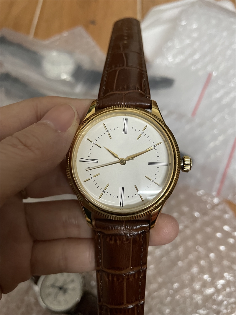 High Quality Classic Man Woman Watch Male Clock mechanical Automatic Movement Stainless Steel Watches 38mm White Face Hardlex Glass 196