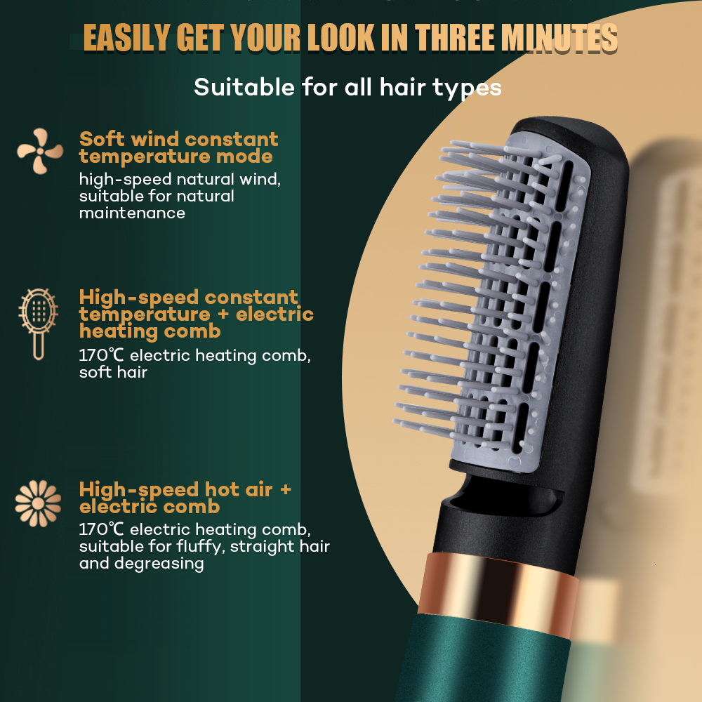 Hair Dryers 3 IN 1 Dryer Air Brush 1200w Curler Straightener Comb Curls One Step Styling Tools Electric Ion 230906