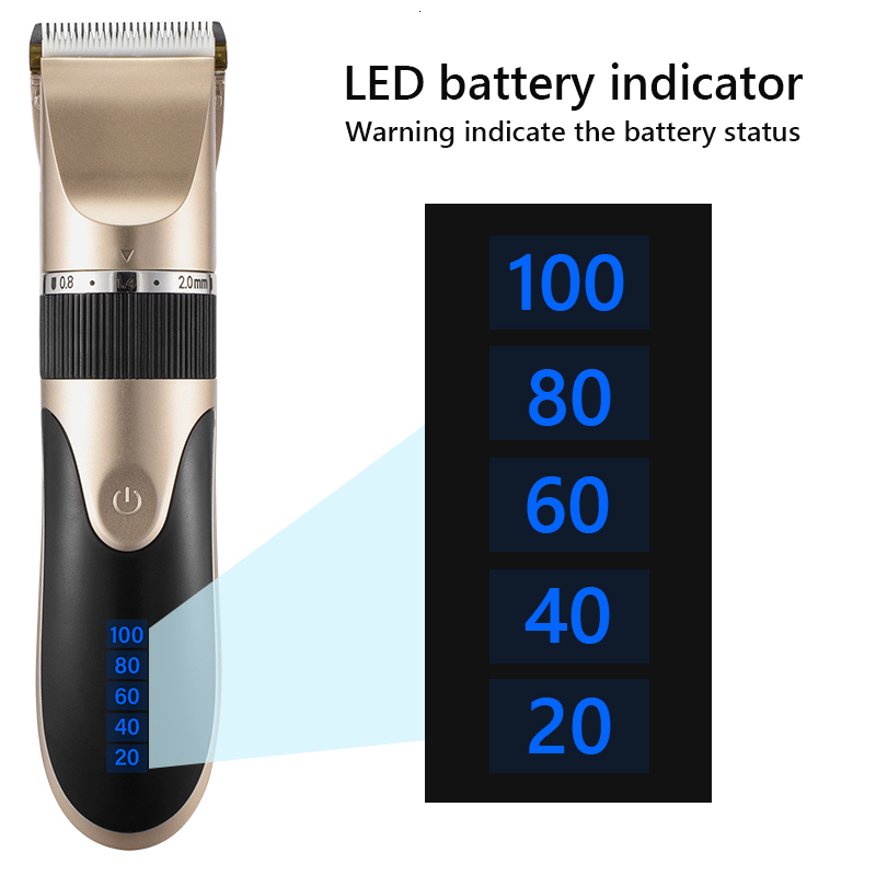 Electric Shavers Professional Hair Trimmer Digital USB Rechargeable Clipper for Men Haircut Ceramic Blade Razor Cutter Barber 230906
