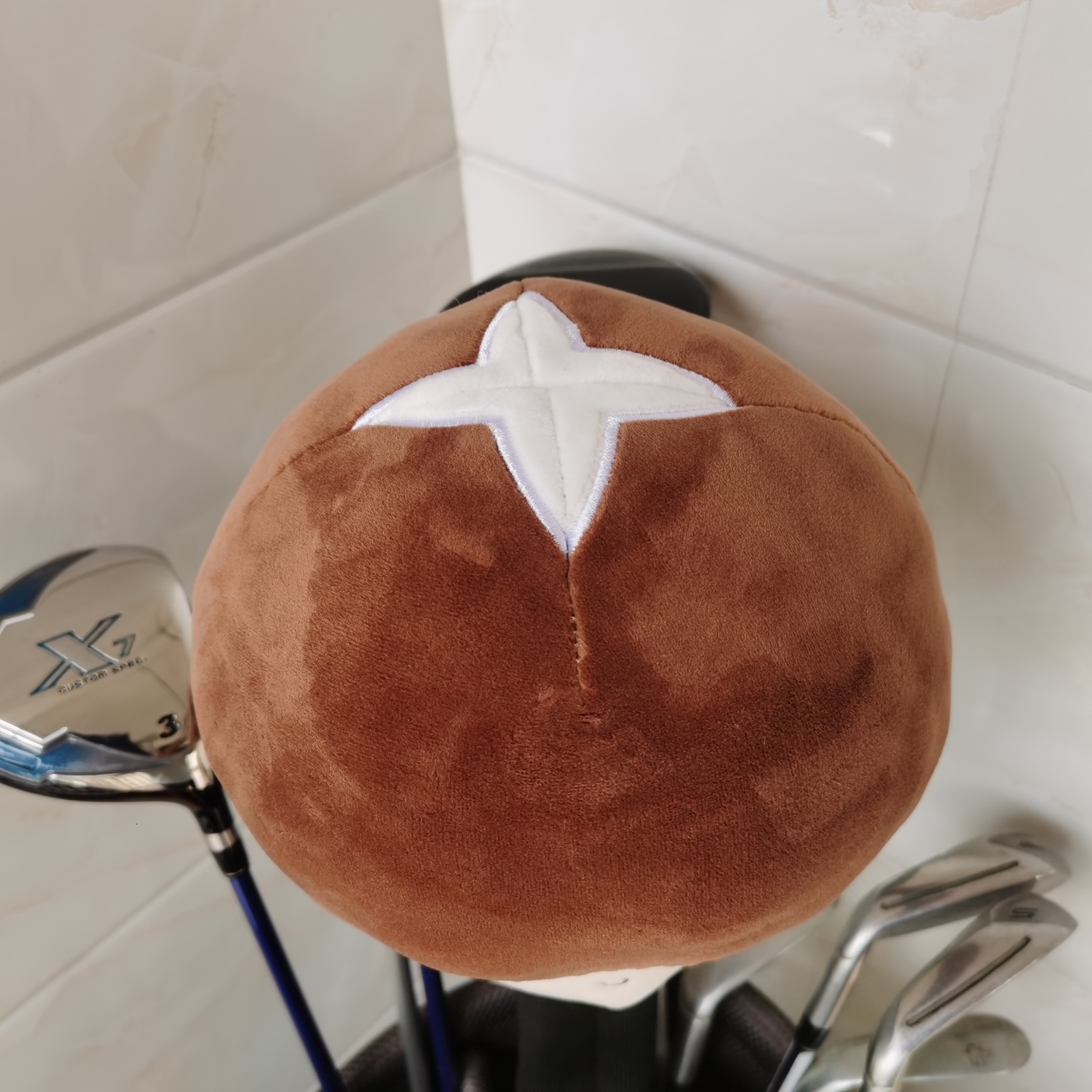 Other Golf Products Mushroom Golf Wood Head Covers Plush Animal Driver Fairway Wood Hybrid Headcovers 230907