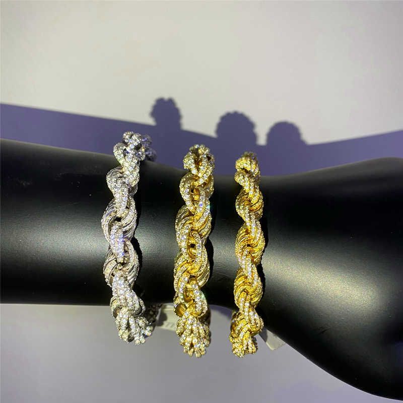 Vvs1 7mm 9mm 11mm Rope Bracelet Sier 5mm Necklace Iced Moissanite Dia Clasp Sterling Cuban Chain Hip Hop Out Scees