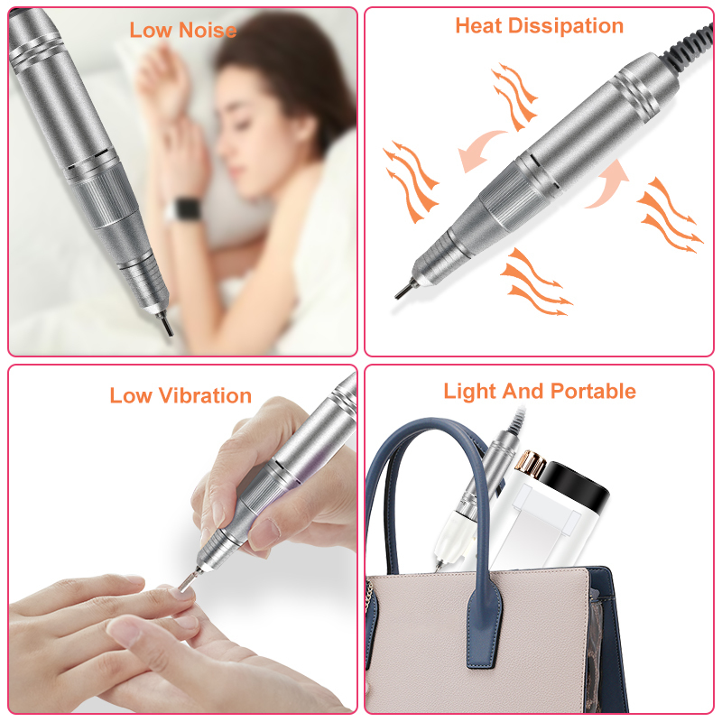 Nail Manicure Set Nail Drill Manicure Machine Electric File Nail Sander Nail Drills Bits LED Display For Gel Removing Nail Polish Pen Salon Tool 23080