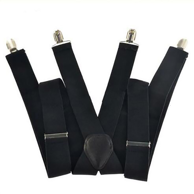 Suspenders 352520mm Wide Men Suspenders High Elastic Adjustable 4 Strong Clips Suspender Heavy Duty X Back Trousers Braces 230907