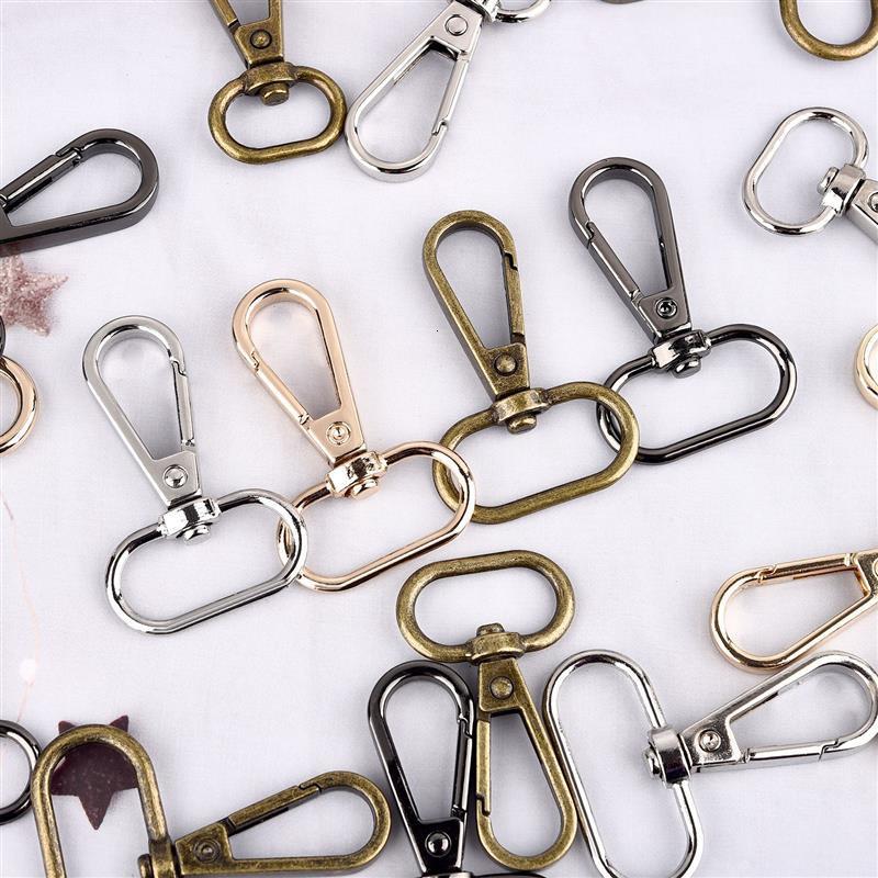 Buckles 5pcs 1.622.53.23.5cm Metal Bags Strap Buckles Lobster Clasp Collar Carabiner Snap Hook DIY KeyChain Bag Part Accessories 230907