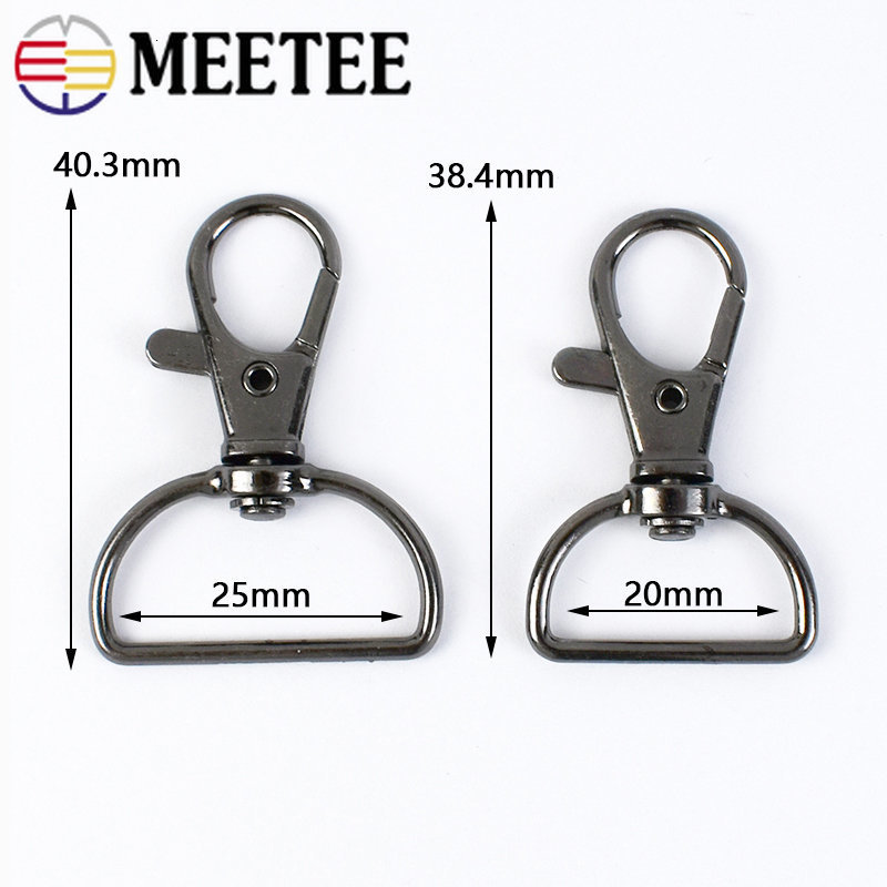 Buckles 1020Pcs 20mm25mm Metal Lobster Clasp Clip Snap Hook Swivel Trigger Carabiner Bag Buckles Handbags Strap Webbing Hang Buckle 230907