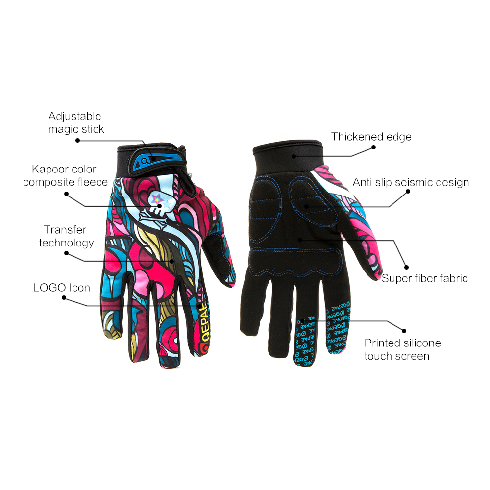 Ski Gloves Qepae Full Finger Sports Gloves Bicycle Gloves AntiSlip Bike Cycling Riding Gloves for WomenMen Skiing Motorcycle Motorbike 230907