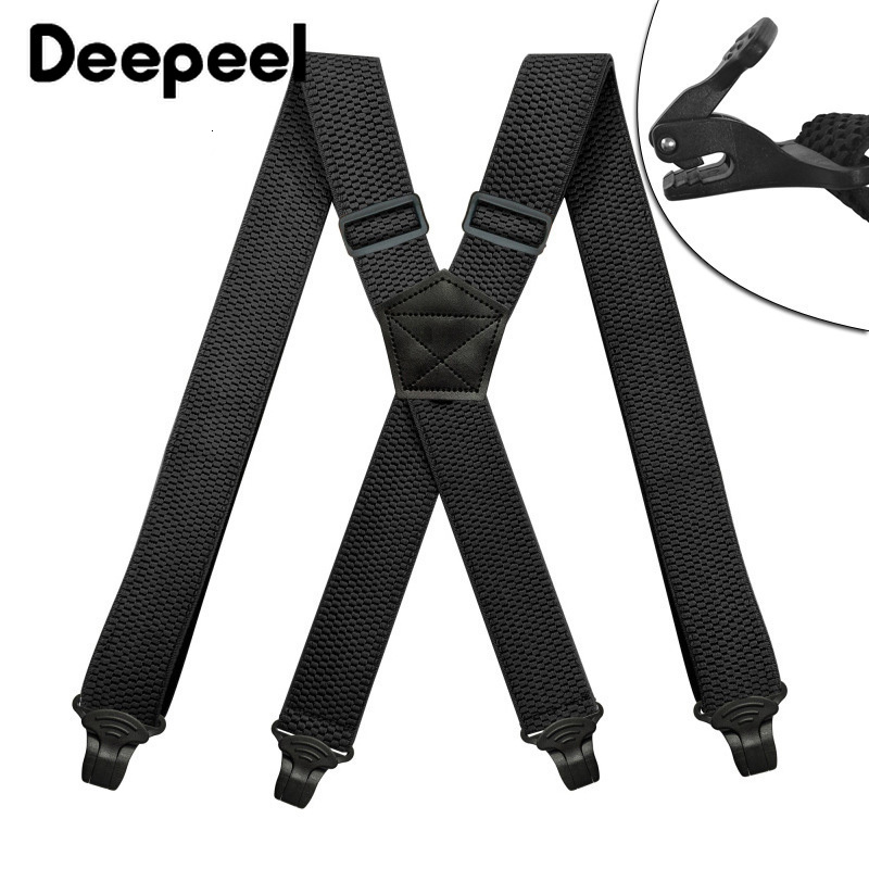 Suspenders 1Pc 3.5*120cm Men's Suspender Adult 4 Clips Mens Suspenders X Type Elastic Adjustable Strap Wide Braces Work Male Jockstrap 230907