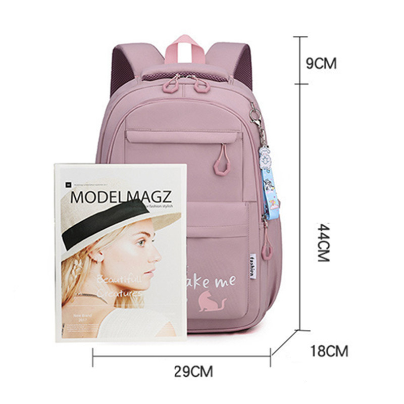 Backpacks Fengdong Kawaii school Backpack for Girls cute School Bags Waterproof bookbag Teens College Student Large Travel Shoulder Bag 230906