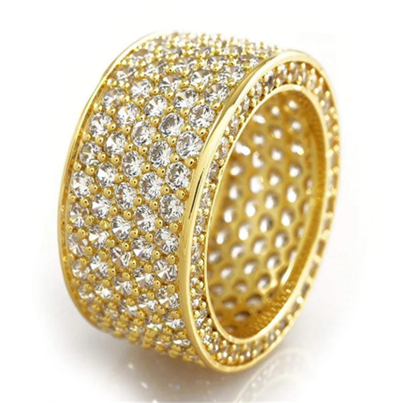 Eternity Full AAAAA Zircon Finger Ring 925 Sterling Silver Party Wedding band Rings for Women Men Promise Engagement Jewelry