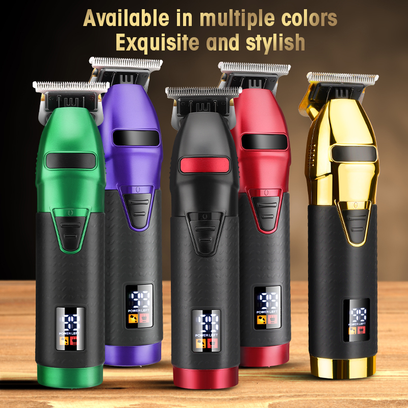 Electric Shavers 2023 Professional T9 Hair Trimmer for Men USB Clipper Barber Shaver Beard 0mm Cutting Machine 230906
