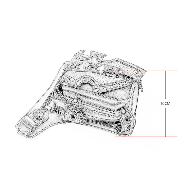 Waist Bags Chikage Euramerican Y2K style Women's Waist Pack Steampunk Motorcycle Single Shoulder Crossbody Bag Personality Fanny Pack 230907