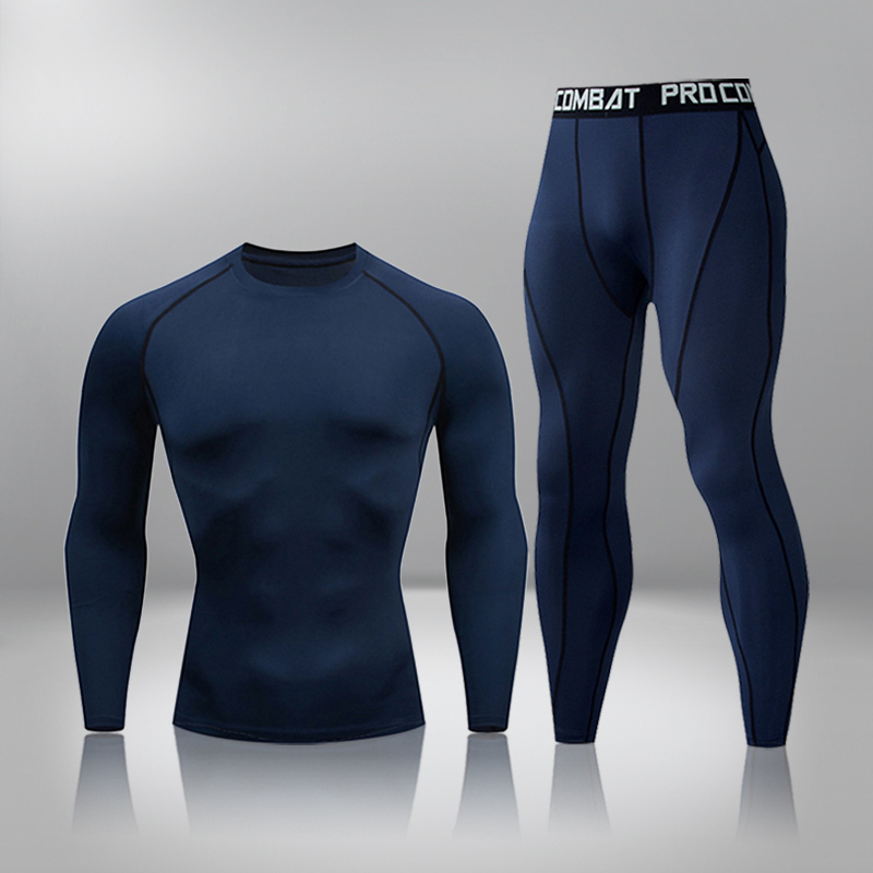 Men's Thermal Underwear Winter Thermal Underwear Men Warm First Layer Man Undrewear Set Compression Quick Drying Second Skin Long Johns Sport 2 S