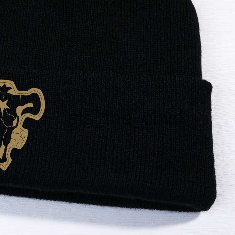 Beanie/Skull Caps Anime Black Clover Winter Warm Adult Bouncy Hats Outdoor Leisure Student Knit Hat Unisex Kids Cartoon Printing Knitted Cap Gifts x09