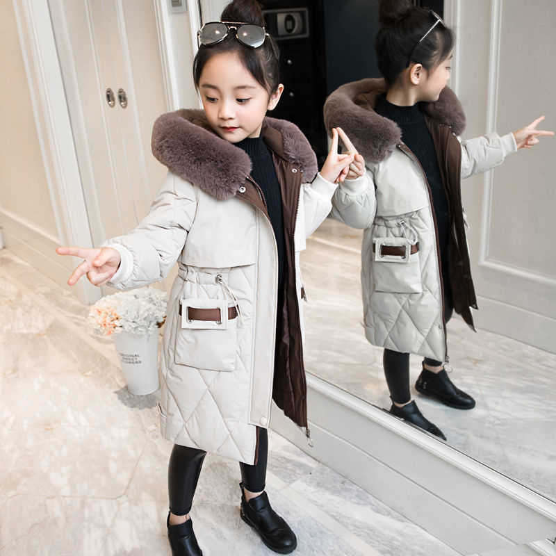 Down Coat 2023 New brand fashion Girl clothes Winter Jacket Warm Coat Thick Children's Winter Clothing Kids Big Hooded Outerwear R230905