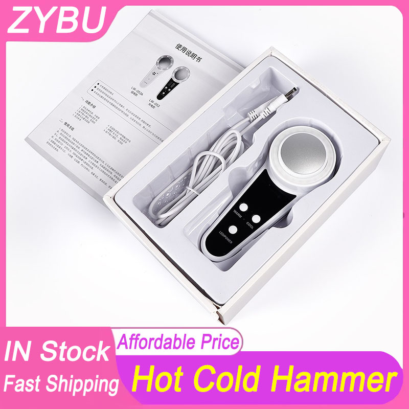 Mini Hot Cold Hammer Cryotherapy Ultrasonic Massager Face Lifting Skin Tightening Ultrasound Therapy Fat Burning LED Light Photon Therapy Beauty Machi