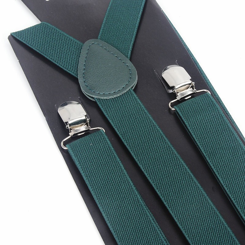 Suspenders Elastic Leather Suspenders Men 3 Clips Vintage Men's Women Suspender Trousers Wedding Suspension For Skirts 38 Colors 230907