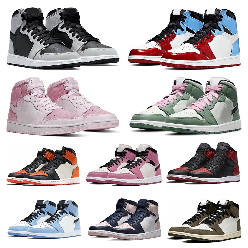 Jumpman 1 Men Basketball shoes Smoke Grey Hyper Blue OG High 1S Bred UNC Homage University Blue Sport Designer Women Outdoor Sneakers Eur 36-47