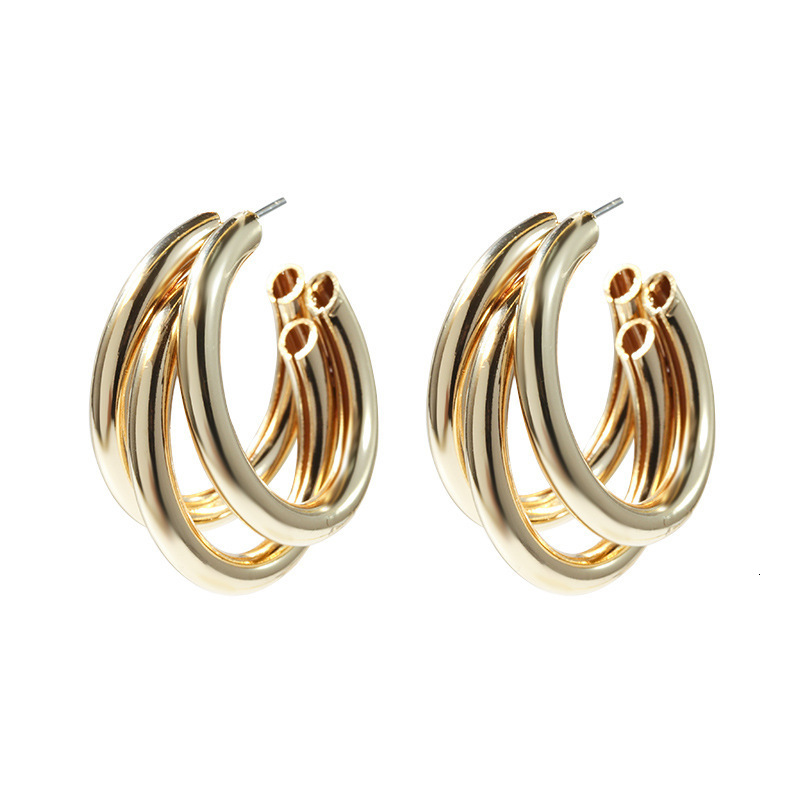 Stud Fashion Korean Metal Elegant Hoop Earring Woman Vintage Geometric Statement Earrings Jewelry Brincos Gift 230907