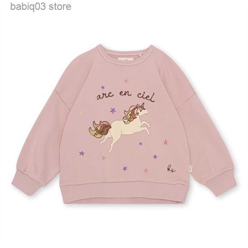 Clothing Sets Bebe Store Bebe Store Spot Danish Konges Slojd SS23 Spring/Summer Children's Long Sleeve Printed Sweater Pants T230907