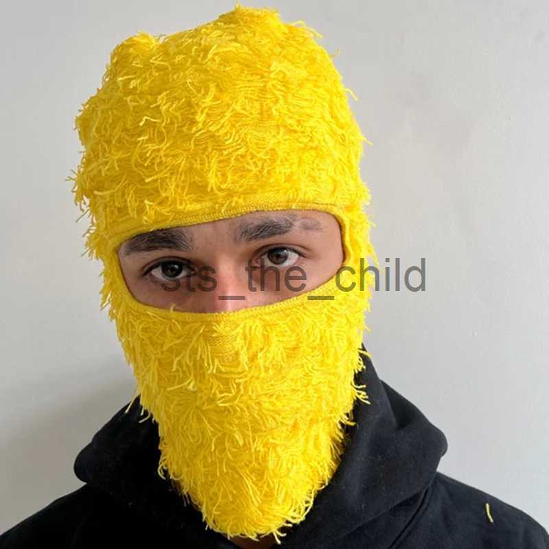 Beanie/Skull Caps Knit Distressed Balaclava Distressed Knitted Full Face Wool Cap Warm Ski Mask Ski Balaclava Fuzzy Balaclava Camouflage Balaclava x09