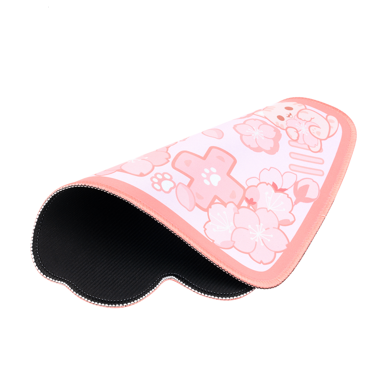 Other Office School Supplies Laptop Kawaii Mouse Pad Cute Pastel Pink Sakura Cat Desk Mat Water Proof Nonslip Accessories 230907