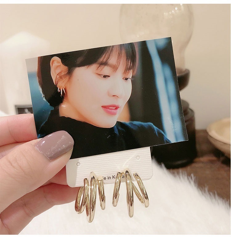 Stud Fashion Korean Metal Elegant Hoop Earring Woman Vintage Geometric Statement Earrings Jewelry Brincos Gift 230907