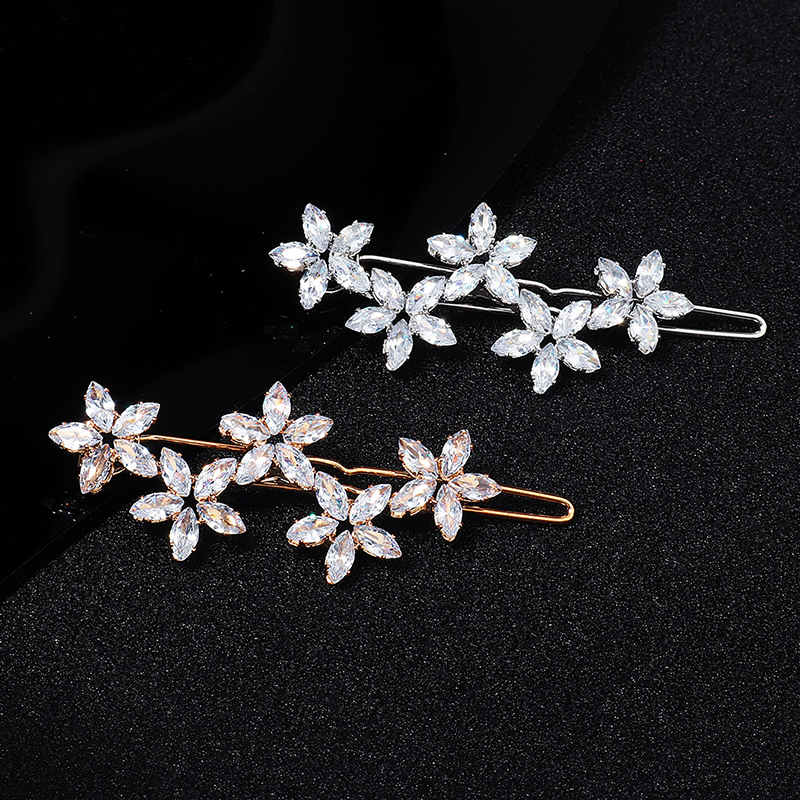 Wedding Hair Jewelry Miallo Fashion Barrette Cubic Zirconia Leaf Hair Clips for Women Accessories Bridal Wedding Hair Jewelry Party Bride Headpiece 23