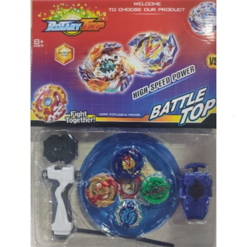 Spinning Top Beyblade Explosion Set Toy Disc 4 in 1 Combination Handle Launcher Children s Gift 230906