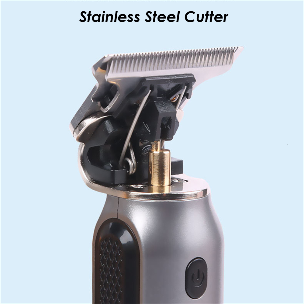Electric Shavers JAME Professional Hair Clippers Men T Blade Beard Trimmer Barber Haircut Machine Cordless 0mm Shaver USB 230906