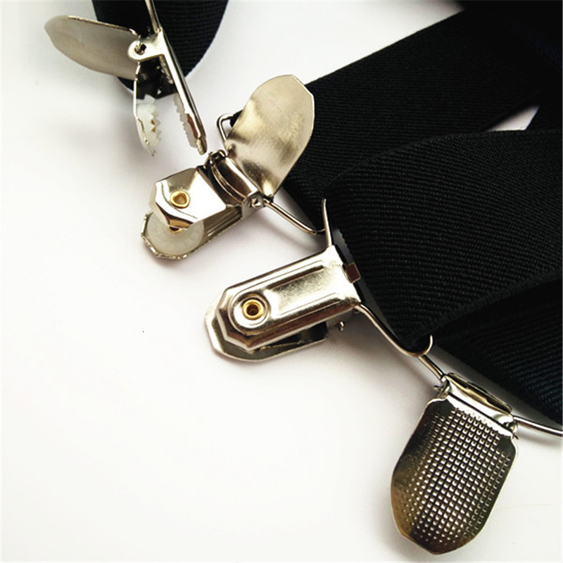 Suspenders BD054L XL XXLsize Dark gray men's suspender 3.5 cm width adjustable elastic X back clips on pants braces for men and women 230907