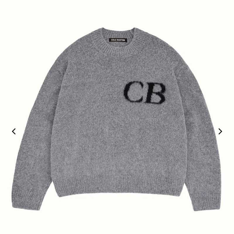 Men s Sweaters 2023 Oversized Cole Buxton Sweater Men Women 1 Quality Black Gray Sweatshirts Knit Jacquard 230906