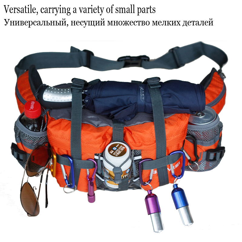 Backpack Outdoor Sports Waist Bag Waterproof Hiking Cycling Climbing Bicycle Pack Running Water Bottle Nylon Mountainering Bag 230907