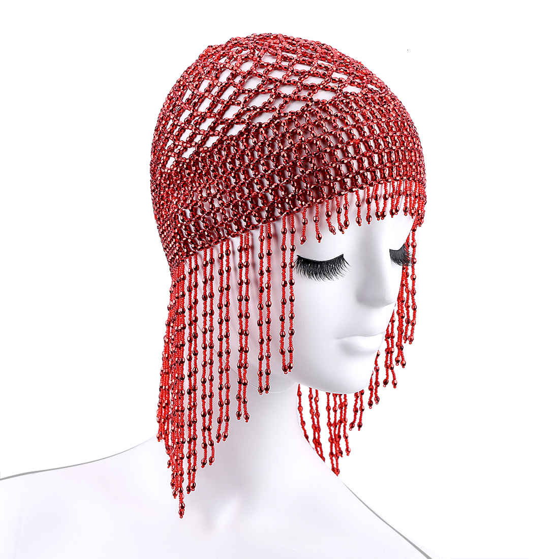Wedding Hair Jewelry Girls Women Exotic Cleopatra Beaded Belly Dance Head Cap Hat Headwrap Hair Accessory Headpiece for Party Wedding Showing 230907