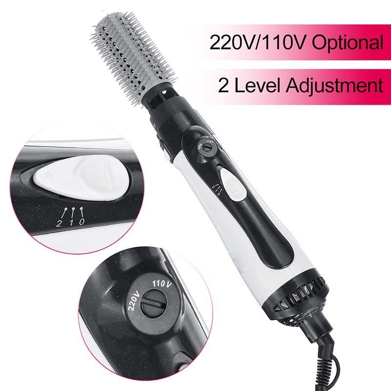 Hair Dryers Multifunctional Dryer Curling Brush Straightener Comb 1200W Rotating 3 In 1 Air Blow 230906