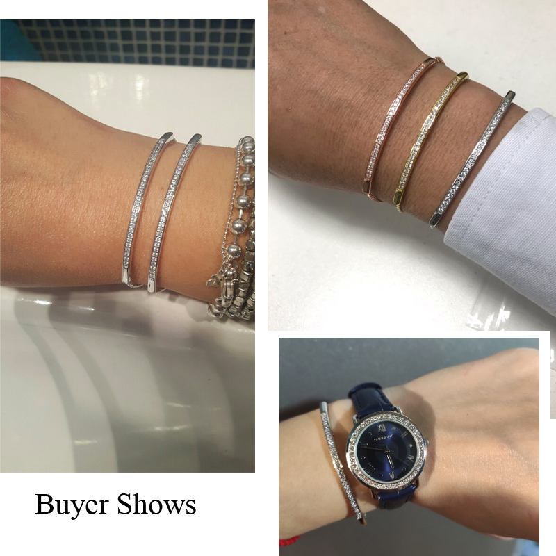 Adjustable Bracelet Bangle for Women Captivate Bar Slider Rose Gold Color Jewelry Pulseira Feminia designer bracelet women luxury jewelry gold mens br - view 4
