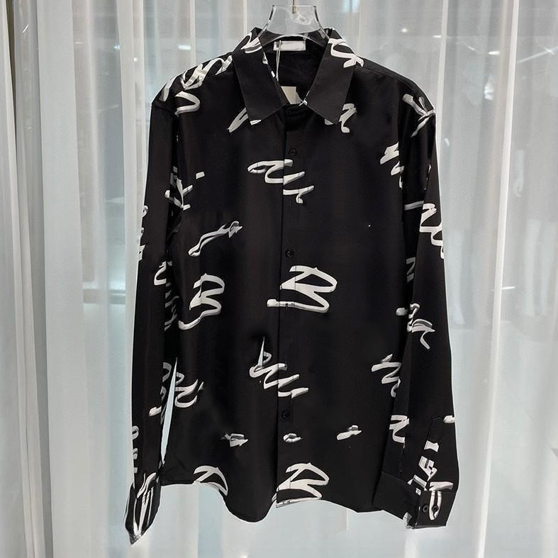 designer Fashion T Shirt Hawaii Floral Letter Print Beach Shirts Men's Designer Silk Bowling Shirt Casual Men Summer Short Sleeve Loose Asia Size M-3XL
