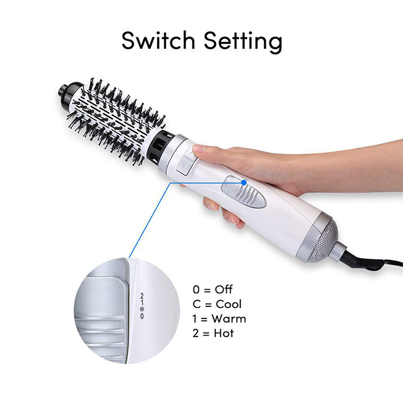 Hair Dryers 2 In 1 Dryer Brush Rotating Negative Ion Blower Ceramic Curler Volumizer Electric Air Styler 230906