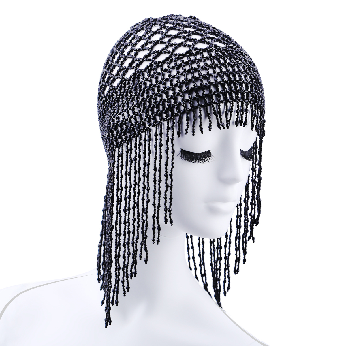 Wedding Hair Jewelry Girls Women Exotic Cleopatra Beaded Belly Dance Head Cap Hat Headwrap Hair Accessory Headpiece for Party Wedding Showing 230907