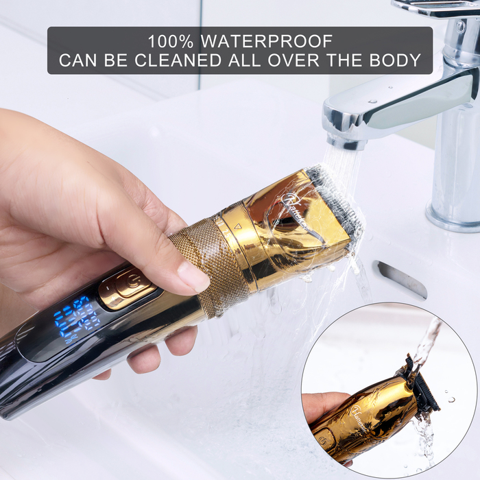 Electric Shavers Hatteker men hair clipper 2 machine set rechargeable electric shaver for body trimmer cutting 230906