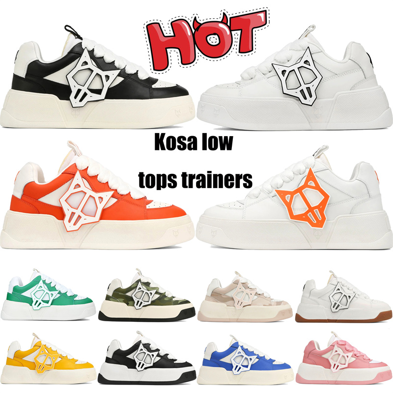 Fashion Kosa low tops designer shoes men black City White Snow Orange Green Camo Beige Gum yellow City blue Baby Pink mens casual womens sneakers trainers.