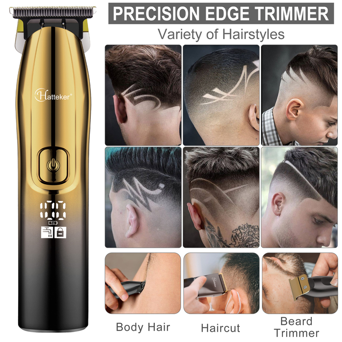 Electric Shavers Hatteker men hair clipper 2 machine set rechargeable electric shaver for body trimmer cutting 230906