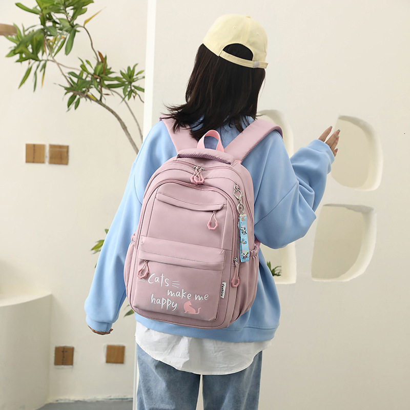 Backpacks Fengdong Kawaii school Backpack for Girls cute School Bags Waterproof bookbag Teens College Student Large Travel Shoulder Bag 230906