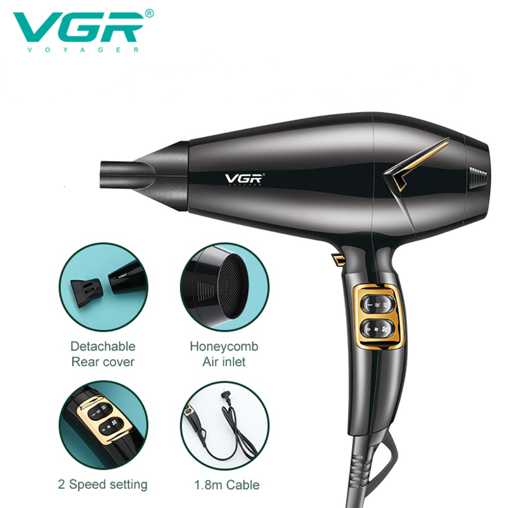Other Massage Items VGR Hair Dryer Professional Machine Negative Ion Chaison and Cold Adjustment Powerful Dryers V423 230906