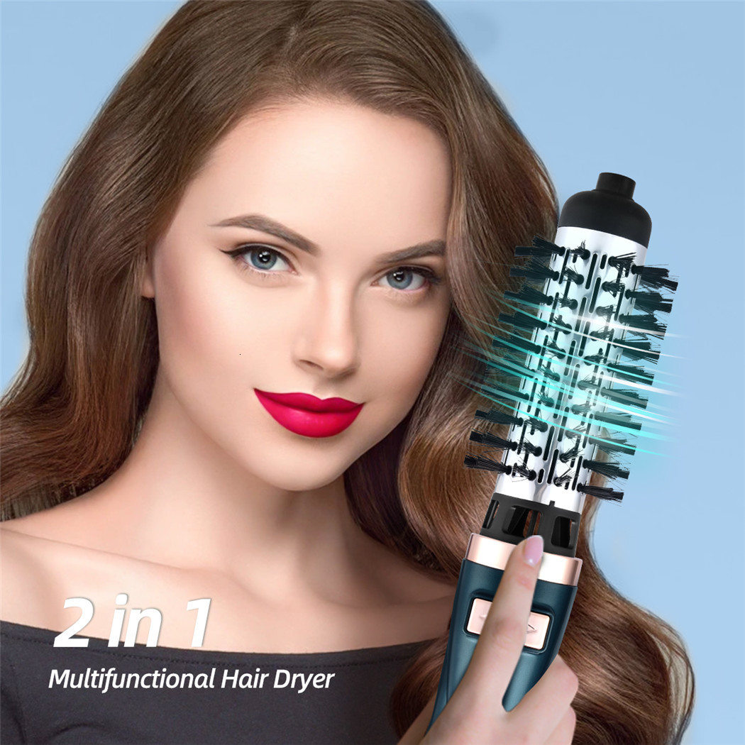 Hair Dryers One Step Blower Brush Rotating Dryer Blow Air Comb 3 In 1 Straightening Curling Iron 230906