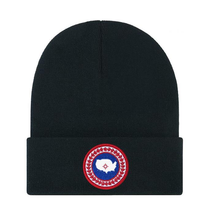 Canada Knitted hat Luxury beanie cap winter unisex embroidered logo goose wool blended hats