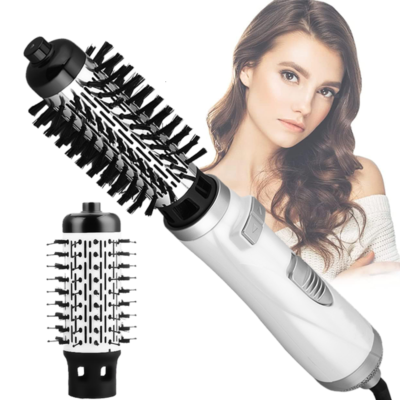 Hair Dryers 2 In 1 Dryer Brush Rotating Negative Ion Blower Ceramic Curler Volumizer Electric Air Styler 230906