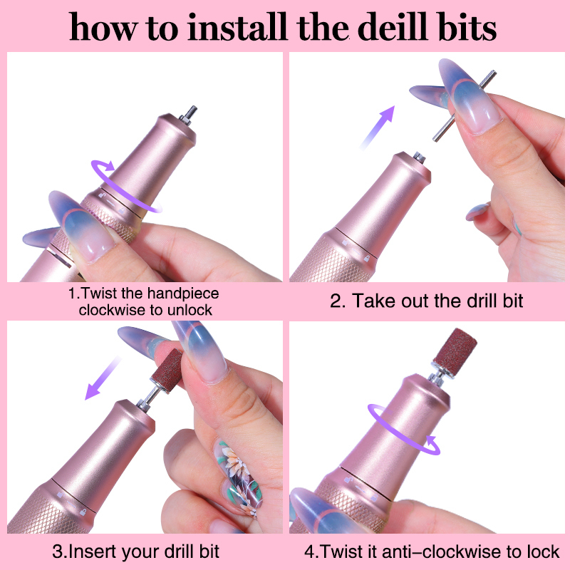 Nail Manicure Set 35000RPM Rechargeable Nail Drill Manicure Machine With Pause Mode Electric Nail Sander For Nail Gel Polish Nail Salon Equipment 2308