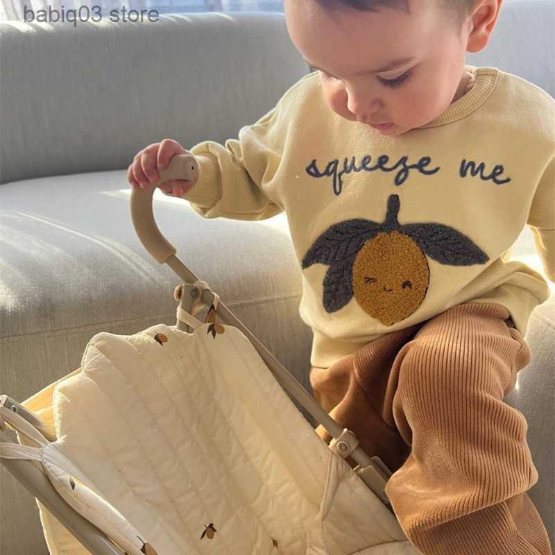 Clothing Sets Bebe Store Bebe Store Spot Danish Konges Slojd SS23 Spring/Summer Children's Long Sleeve Printed Sweater Pants T230907